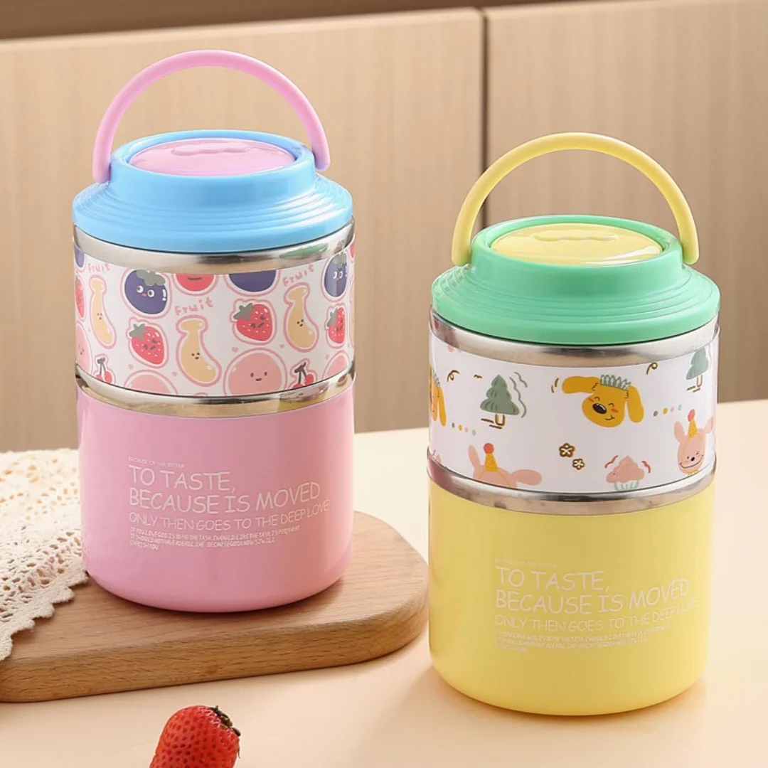 Kawai double layer SS lunchbox