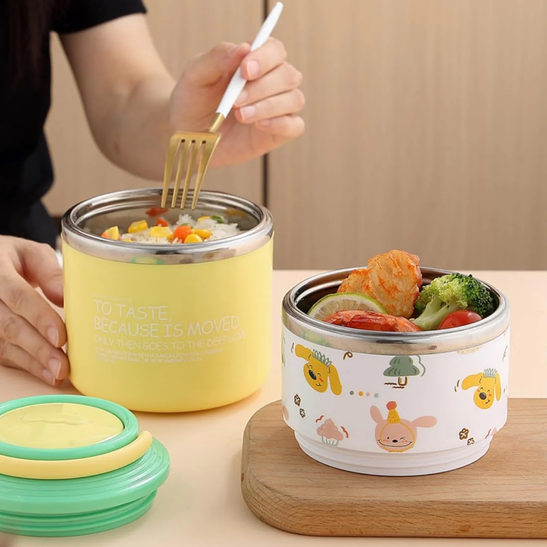 Kawai double layer SS lunchbox